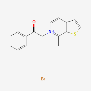 7-Methyl-6-(2-oxo-2-phenylethyl)thieno[2,3-c]pyridin-6-ium bromide