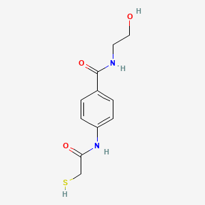 molecular formula C11H14N2O3S B15448643 N-(2-Hydroxyethyl)-4-(2-sulfanylacetamido)benzamide CAS No. 62393-26-4