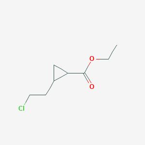 molecular formula C8H13ClO2 B15448706 Ethyl 2-(2-chloroethyl)cyclopropane-1-carboxylate CAS No. 62408-16-6