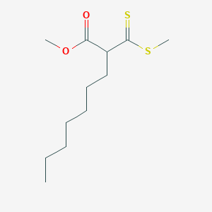 2-Methylsulfanylcarbothioyl-nonanoic acid methyl ester