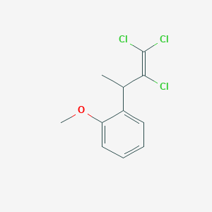 molecular formula C11H11Cl3O B15448728 1-Methoxy-2-(3,4,4-trichlorobut-3-en-2-yl)benzene CAS No. 62549-15-9