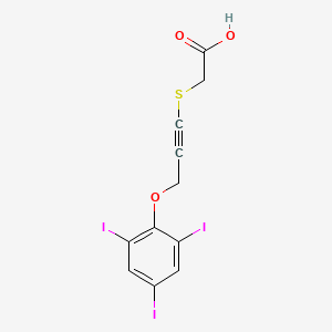 molecular formula C11H7I3O3S B15448771 {[3-(2,4,6-Triiodophenoxy)prop-1-yn-1-yl]sulfanyl}acetic acid CAS No. 62706-86-9