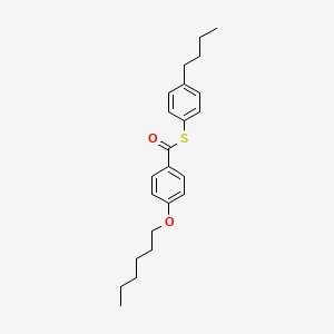 molecular formula C23H30O2S B15448784 S-(4-Butylphenyl) 4-(hexyloxy)benzene-1-carbothioate CAS No. 62554-40-9