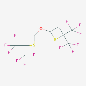 molecular formula C10H6F12OS2 B15448835 2,2'-Oxybis[4,4-bis(trifluoromethyl)thietane] CAS No. 62378-47-6