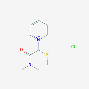 1-[2-(Dimethylamino)-1-(methylsulfanyl)-2-oxoethyl]pyridin-1-ium chloride