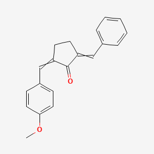 molecular formula C20H18O2 B15448853 Cyclopentanone, 2-[(4-methoxyphenyl)methylene]-5-(phenylmethylene)- CAS No. 62643-70-3