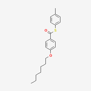 molecular formula C21H26O2S B15448874 S-(4-Methylphenyl) 4-(heptyloxy)benzene-1-carbothioate CAS No. 62525-89-7