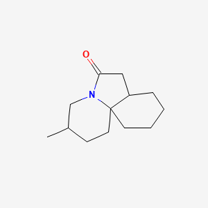 molecular formula C13H21NO B15448883 3-Methyldecahydro-6H-pyrido[2,1-i]indol-6-one CAS No. 62592-34-1