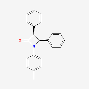 molecular formula C22H19NO B15448892 (3S,4S)-1-(4-methylphenyl)-3,4-diphenylazetidin-2-one CAS No. 62500-37-2