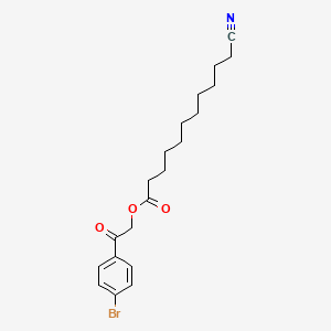 molecular formula C20H26BrNO3 B15448951 2-(4-Bromophenyl)-2-oxoethyl 11-cyanoundecanoate CAS No. 62759-78-8