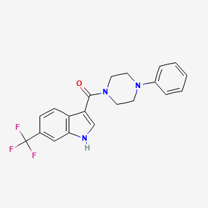 molecular formula C20H18F3N3O B15448962 (4-Phenylpiperazin-1-yl)[6-(trifluoromethyl)-1H-indol-3-yl]methanone CAS No. 62467-64-5