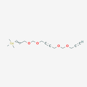 molecular formula C15H24GeO4 B15448972 2,2-Dimethyl-6,8,13,15-tetraoxa-2-germaoctadec-3-ene-10,17-diyne CAS No. 62803-41-2