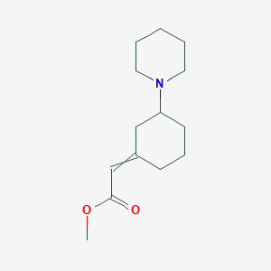 molecular formula C14H23NO2 B15448982 Methyl [3-(piperidin-1-yl)cyclohexylidene]acetate CAS No. 62702-86-7