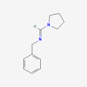 molecular formula C12H16N2 B15449006 Methanimine, 1-(1-pyrrolidinyl), N-(phenylmethyl) CAS No. 62453-13-8