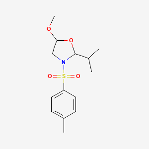 molecular formula C14H21NO4S B15449031 5-Methoxy-3-(4-methylbenzene-1-sulfonyl)-2-(propan-2-yl)-1,3-oxazolidine CAS No. 62642-53-9