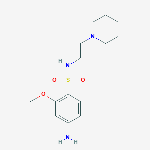 4-Amino-2-methoxy-N-[2-(piperidin-1-yl)ethyl]benzene-1-sulfonamide