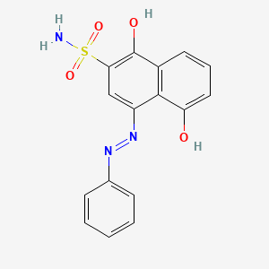 1,5-Dioxo-4-(2-phenylhydrazinyl)-1,5-dihydronaphthalene-2-sulfonamide