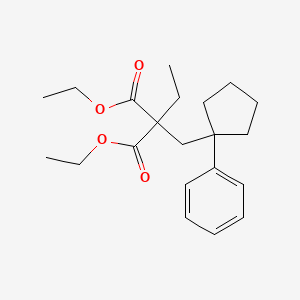 molecular formula C21H30O4 B15449063 Diethyl ethyl[(1-phenylcyclopentyl)methyl]propanedioate CAS No. 62636-46-8