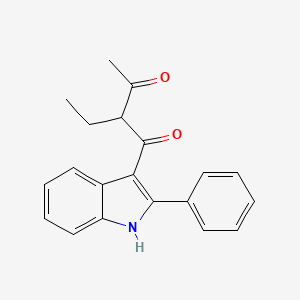 molecular formula C20H19NO2 B15449079 2-Ethyl-1-(2-phenyl-1H-indol-3-yl)-1,3-butanedione CAS No. 62367-89-9