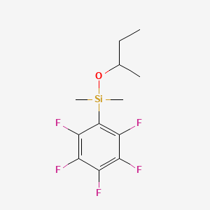 molecular formula C12H15F5OSi B15449098 2-Dimethyl(pentafluorophenyl)silyloxybutane CAS No. 62394-62-1