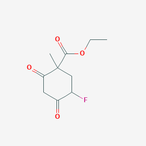 Ethyl 5-fluoro-1-methyl-2,4-dioxocyclohexane-1-carboxylate