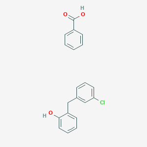 molecular formula C20H17ClO3 B15449122 Benzoic acid;2-[(3-chlorophenyl)methyl]phenol CAS No. 62707-00-0