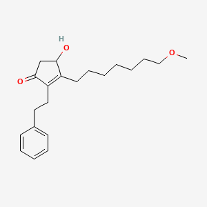 molecular formula C21H30O3 B15449138 4-Hydroxy-3-(7-methoxyheptyl)-2-(2-phenylethyl)cyclopent-2-en-1-one CAS No. 62788-21-0