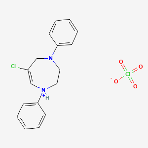 6-Chloro-1,4-diphenyl-2,3,4,5-tetrahydro-1H-1,4-diazepin-1-ium perchlorate