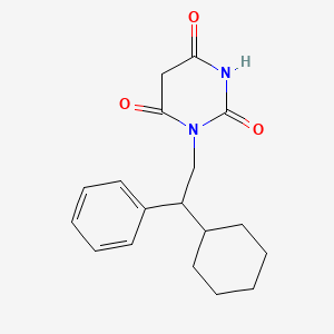 molecular formula C18H22N2O3 B15449171 1-(2-Cyclohexyl-2-phenylethyl)pyrimidine-2,4,6(1H,3H,5H)-trione CAS No. 62636-76-4