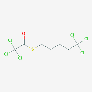 molecular formula C7H8Cl6OS B15449179 S-(5,5,5-Trichloropentyl) trichloroethanethioate CAS No. 62332-72-3