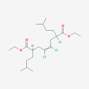 molecular formula C22H37Cl3O4 B15449209 Diethyl 2,4,5-trichloro-2,7-bis(3-methylbutyl)oct-4-enedioate CAS No. 62457-09-4