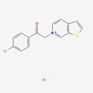 6-[2-(4-Chlorophenyl)-2-oxoethyl]thieno[2,3-c]pyridin-6-ium bromide