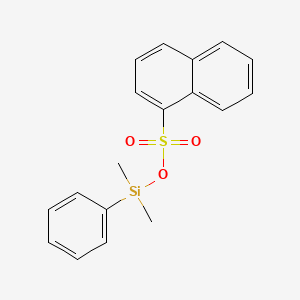 molecular formula C18H18O3SSi B15449231 Dimethyl(phenyl)silyl naphthalene-1-sulfonate CAS No. 62381-59-3