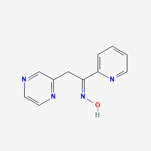 molecular formula C11H10N4O B15449254 (NZ)-N-(2-pyrazin-2-yl-1-pyridin-2-ylethylidene)hydroxylamine 