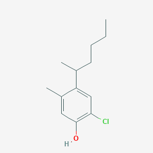 molecular formula C13H19ClO B15449288 2-Chloro-4-(hexan-2-YL)-5-methylphenol CAS No. 62506-55-2