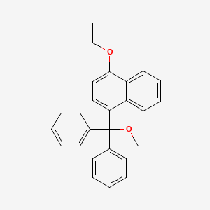 molecular formula C27H26O2 B15449301 1-Ethoxy-4-[ethoxy(diphenyl)methyl]naphthalene CAS No. 62345-28-2