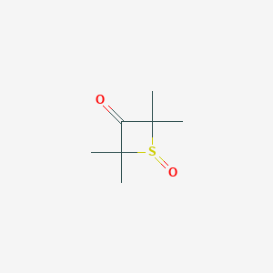 molecular formula C7H12O2S B15449324 2,2,4,4-Tetramethyl-1lambda~4~-thietane-1,3-dione CAS No. 62615-66-1