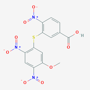 3-[(5-Methoxy-2,4-dinitrophenyl)sulfanyl]-4-nitrobenzoic acid