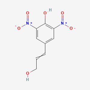 molecular formula C9H8N2O6 B15449386 4-(3-Hydroxyprop-1-EN-1-YL)-2,6-dinitrophenol CAS No. 62427-68-3