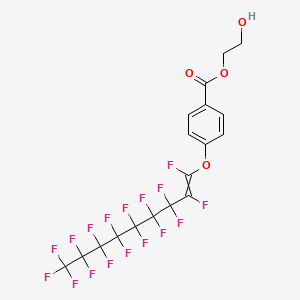 molecular formula C18H9F17O4 B15449395 2-Hydroxyethyl 4-[(1,2,3,3,4,4,5,5,6,6,7,7,8,8,9,9,9-heptadecafluoronon-1-en-1-yl)oxy]benzoate CAS No. 62623-11-4