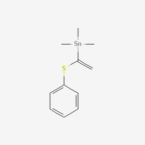 molecular formula C11H16SSn B15449407 Trimethyl[1-(phenylsulfanyl)ethenyl]stannane CAS No. 62762-09-8