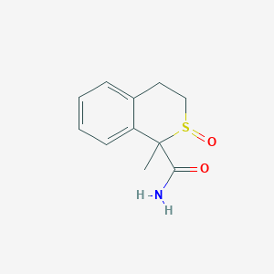 molecular formula C11H13NO2S B15449438 1-Methyl-2-oxo-1,2,3,4-tetrahydro-2-benzothiopyran-1-carboxamide CAS No. 62525-42-2