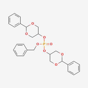 molecular formula C27H29O8P B15449494 Benzyl bis(2-phenyl-1,3-dioxan-5-yl) phosphate CAS No. 62438-31-7