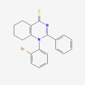 molecular formula C20H17BrN2S B15449503 1-(2-Bromophenyl)-2-phenyl-5,6,7,8-tetrahydroquinazoline-4(1H)-thione CAS No. 62721-94-2