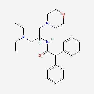 N-(1-((Diethylamino)methyl)-2-(4-morpholinyl)ethyl)-alpha-phenylbenzeneacetamide