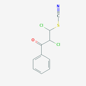 molecular formula C10H7Cl2NOS B15449548 1,2-Dichloro-3-oxo-3-phenylpropyl thiocyanate CAS No. 62584-43-4