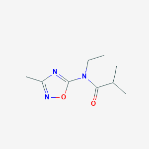 molecular formula C9H15N3O2 B15449613 N-Ethyl-2-methyl-N-(3-methyl-1,2,4-oxadiazol-5-yl)propanamide CAS No. 62347-37-9