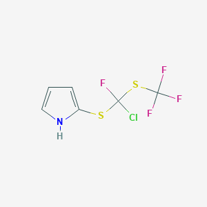 molecular formula C6H4ClF4NS2 B15449636 2-({Chloro(fluoro)[(trifluoromethyl)sulfanyl]methyl}sulfanyl)-1H-pyrrole CAS No. 62665-32-1