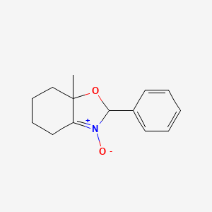 molecular formula C14H17NO2 B15449637 7a-Methyl-3-oxo-2-phenyl-2,4,5,6,7,7a-hexahydro-1,3lambda~5~-benzoxazole CAS No. 62344-83-6