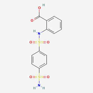 molecular formula C13H12N2O6S2 B15449650 2-[(4-Sulfamoylbenzene-1-sulfonyl)amino]benzoic acid CAS No. 62646-30-4